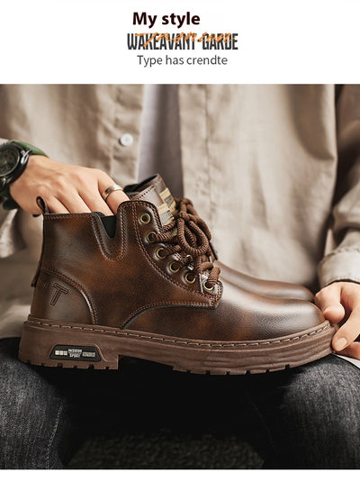 Botas Martin Impermeables Estilo Británico Retro para Hombre Talla Grande - Image 11