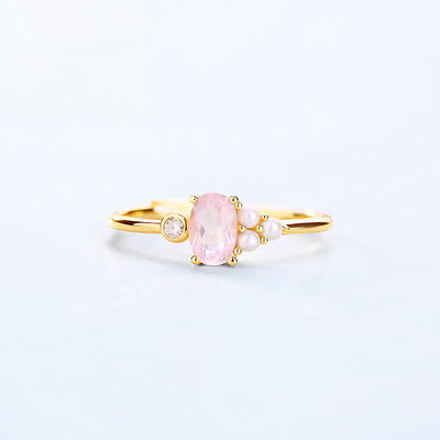 Anillo de Perla de Agua Dulce con Diseño Ovalado en Cristal - Image 4