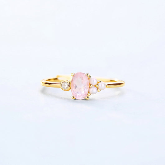 Anillo de Perla de Agua Dulce con Diseño Ovalado en Cristal - Image 4