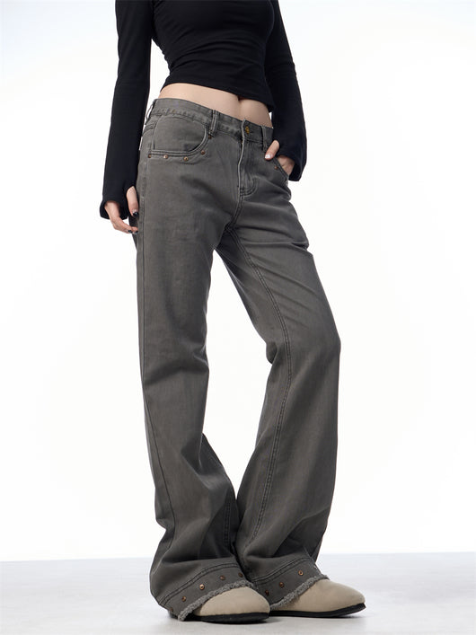 Pantalones Skinny Retro Talle Alto Elásticos con Bota Acampanada para Mujer - Image 13