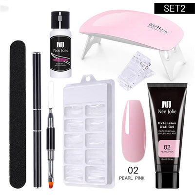 Kit Completo de Extensiones de Uñas con Lámpara UV y Adhesivo Profesional - Image 2
