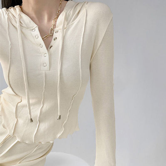 Sudadera con Capucha Ajustada para Mujer - Manga Larga Otoño - Image 16