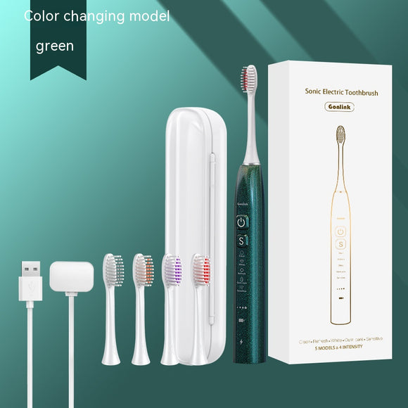 Cepillo de Dientes Eléctrico Ultrasónico Inalámbrico Portátil con Vibración