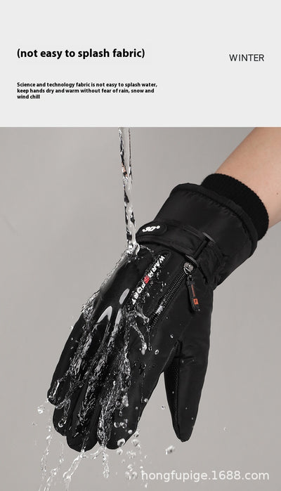 Guantes de Ciclismo Acolchados Térmicos con Forro Polar Impermeables - Image 12