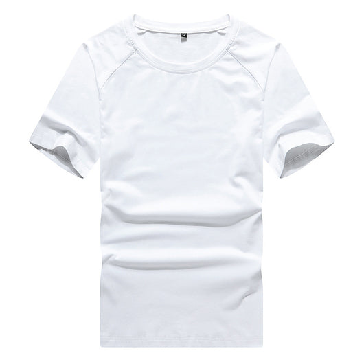 Playera Pareja Respirable de Seda Láctea, Cuello Redondo Color Liso - Image 9