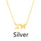 Butterfly pendant letter necklace Plateado Z