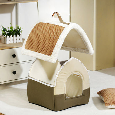 Cama Plegable para Perros y Gatos - Cueva Térmica Acogedora para Mascotas - Image 9