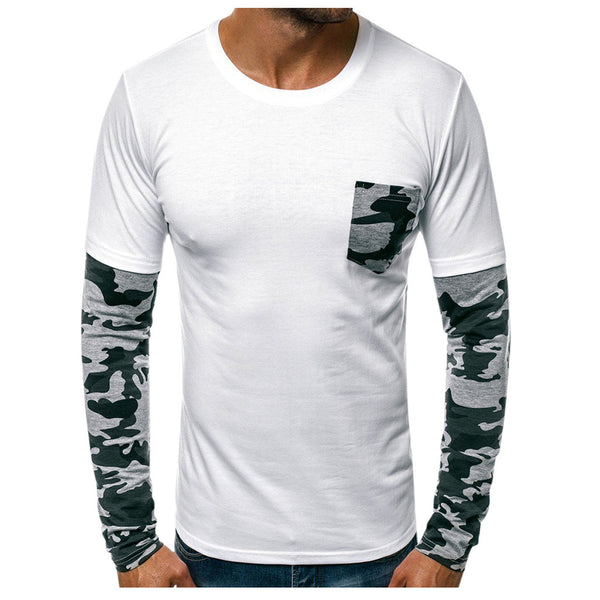 Remera Casual Hombre Cuello Redondo Camuflaje y Colores Lisos