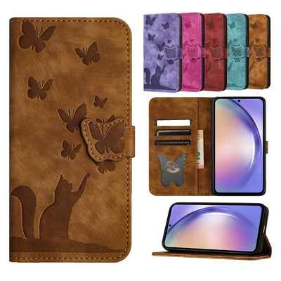 Funda de Cuero para Celular con Mariposa en Relieve - Image 18