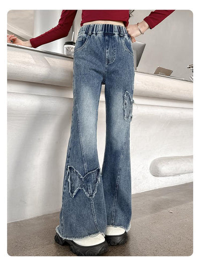 Pantalones Vaqueros Elásticos Casuales Versátiles para Niñas - Image 10
