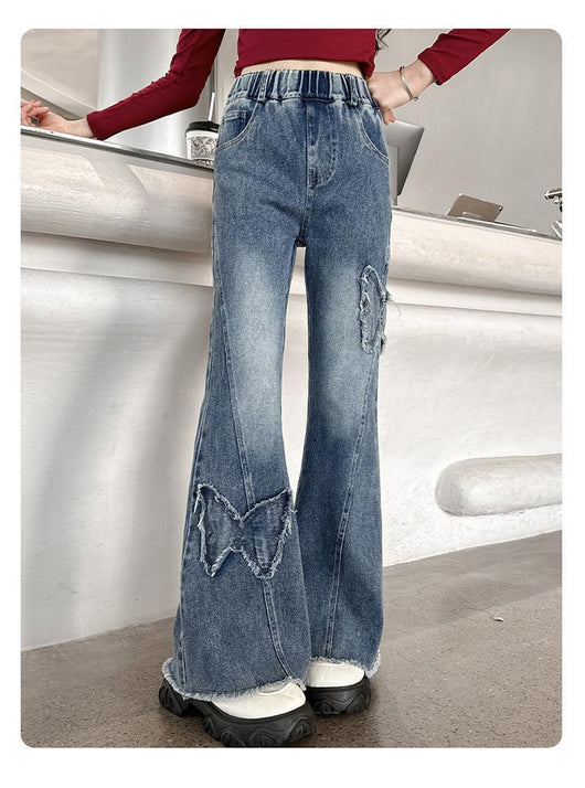 Pantalones Vaqueros Elásticos Casuales Versátiles para Niñas - Image 10