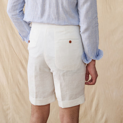 Pantalones Cortos de Lino Transpirable Estilo Italiano Ligeros y Versátiles - Image 10