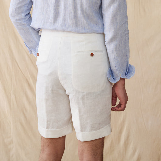 Pantalones Cortos de Lino Transpirable Estilo Italiano Ligeros y Versátiles - Image 10