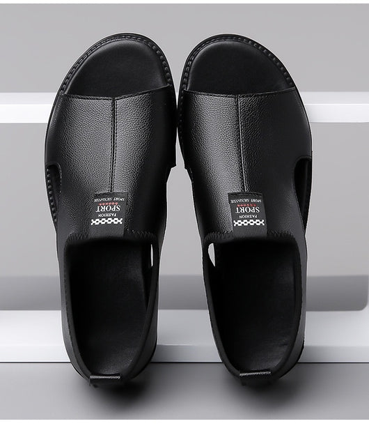 Sandalias de Cuero Roma Transpirables con Suela Suave para Hombre - Image 8