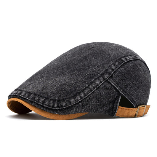 Boina Denim Desteñida para Hombre con Contraste de Colores - Image 3