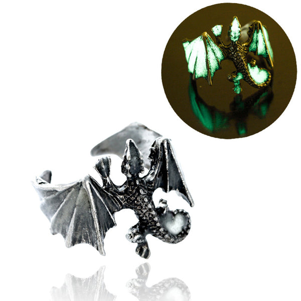 Anillo Lagartija Luminiscente Vintage para Halloween
