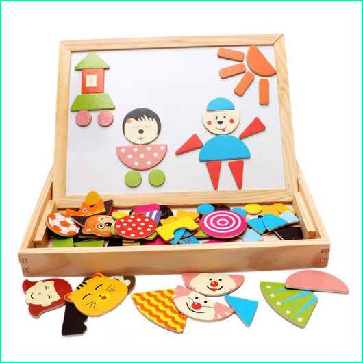 Pizarra Magnética Doble Cara con Puzzle 3D - Tablero de Dibujo Infantil Farm Mania - Image 9