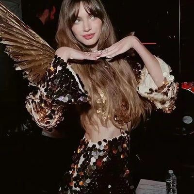 Vestido de Noche Largo con Lentejuelas Dulce y Picante para Mujer - Image 4