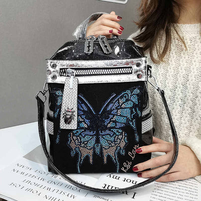 Bolso de Hombro Mariposa con Detalles de Cristal Brillante - Image 3