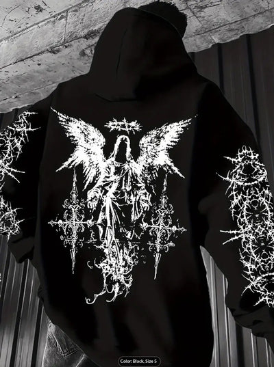 Sudadera Hombre con Estampado 3D Digital Alas de Ángel - Image 7