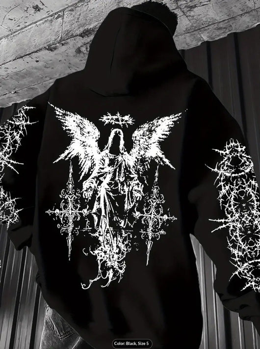 Sudadera Hombre con Estampado 3D Digital Alas de Ángel - Image 7
