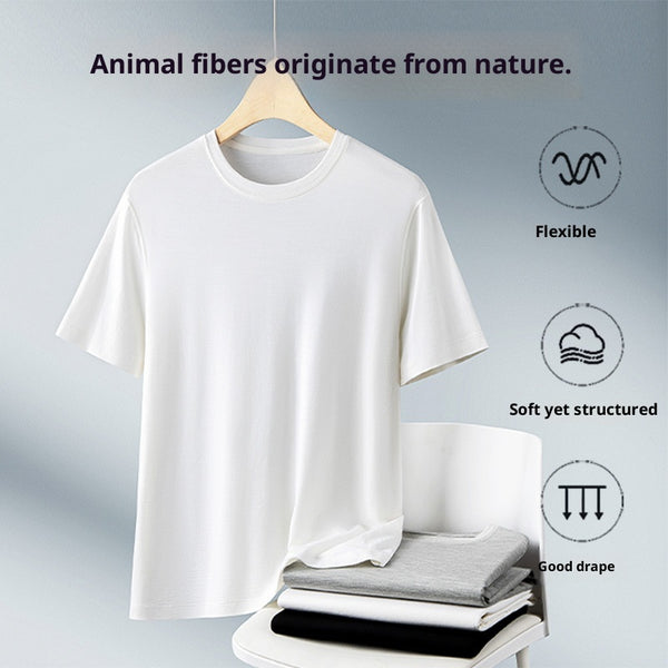 Camiseta de Lana Merino 100% Antimicrobiana para Hombre - Lavable a Máquina