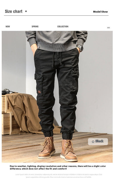 Pantalones Rectos Americanos con Múltiples Bolsillos y Detalles de Encaje - Image 11