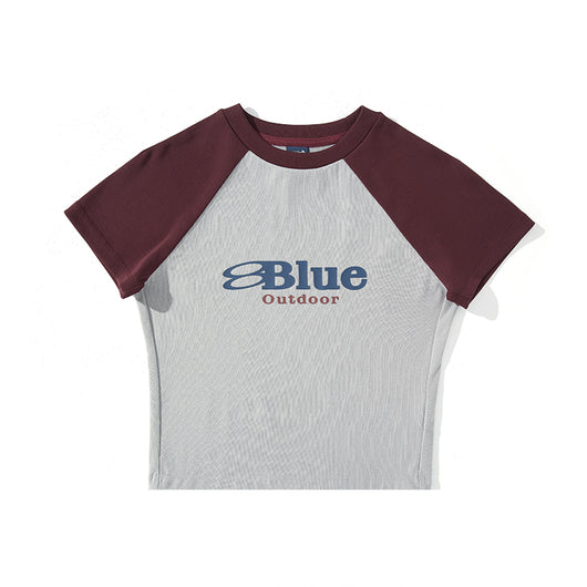 Blusa Retro Raglan Bicolor Escote Ombligo - Image 6
