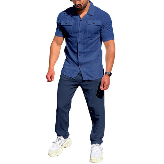 Conjunto Veraniego para Hombre: Camisa Suelta + Pantalón Casual - Image 10