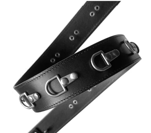 Cinturón de Cuero Ajustable con Hebilla de Montura y Cierre de Velcro - Image 9
