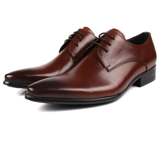 Zapatos de Cuero Premium para Hombre con Punta Afilada y Transpirabilidad