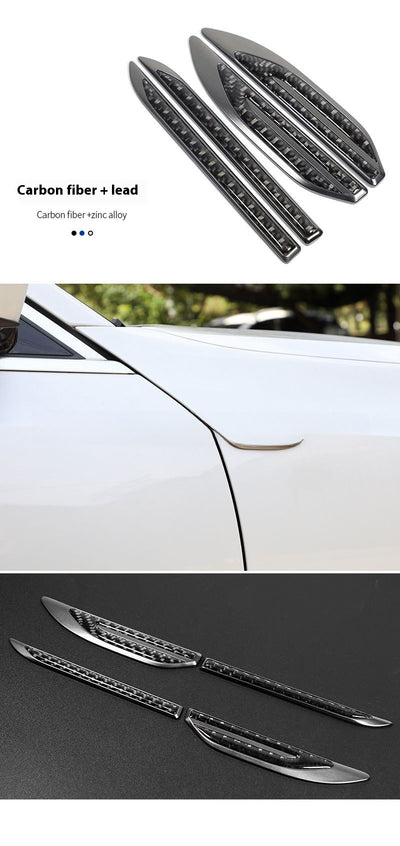 Adhesivo Lateral de Fibra de Carbono con Hoja Metálica - Personalidad Automotriz - Image 14