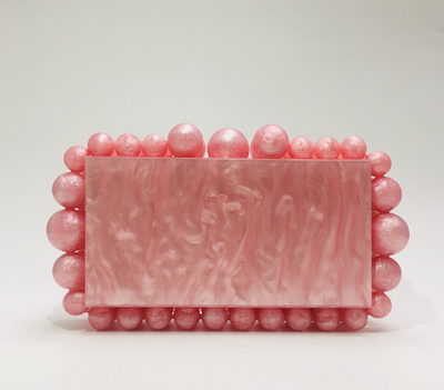Clutch Marmolado con Perlas Grandes y Pequeñas - Image 18