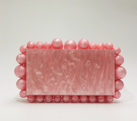 Clutch Marmolado con Perlas Grandes y Pequeñas - Image 18