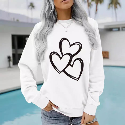 Sudadera Casual de Manga Larga para Mujer con Estampado - Image 2