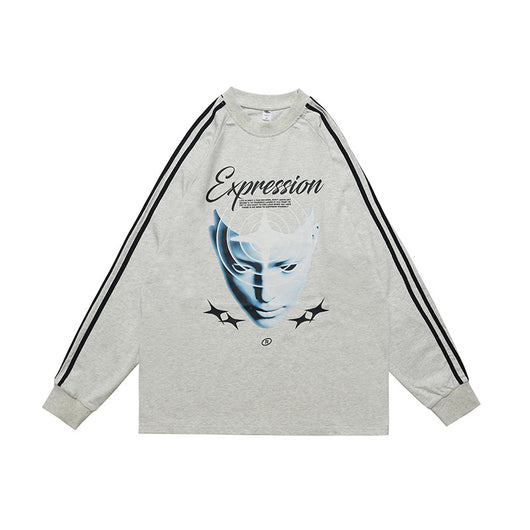 Blusa de Algodón Puro con Estampado Oversized Manga Larga - Image 7