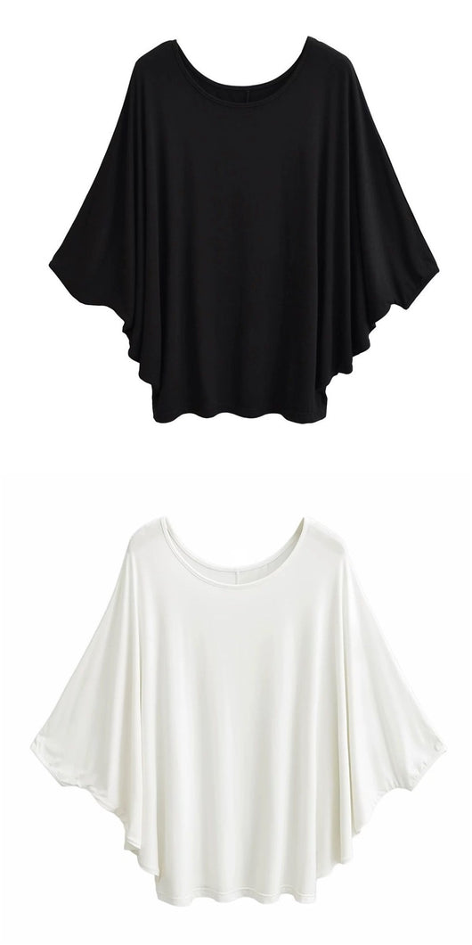 Blusa Suelta de Seda Premium con Mangas Murciélago - Diseño Versátil para Mujer - Image 11