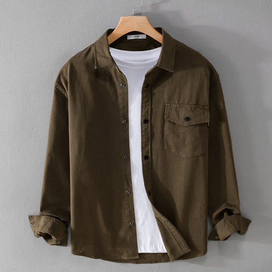Camisa de Trabajo Manga Larga para Hombre - Diseño Simple y Versátil - Image 10