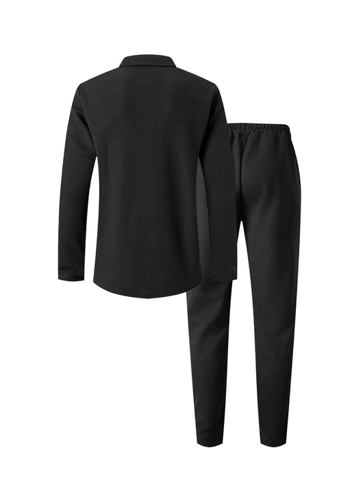 Traje Ejecutivo Clásico para Hombre - Colores Sólidos Otoño Invierno - Image 9
