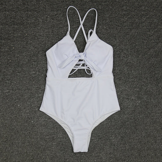 Traje de Baño Entero para Mujer con Tirantes Cruzados - Image 3
