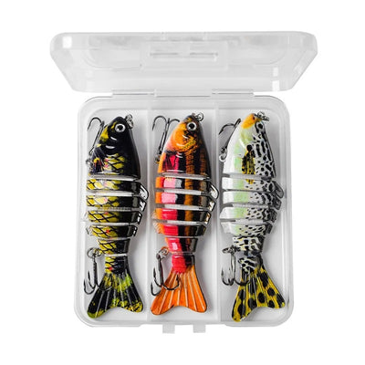 Kit de 3 Señuelos Artificiales Articulados para Pesca - Image 6