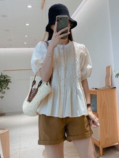 Blusa Suelta Reductora de Manga Corta para Mujer - Verano - Image 3