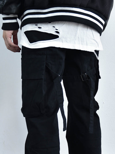 Pantalones Casuales Overol Recto Holgado Estilo Urbano Otoño Invierno Hombre - Image 12