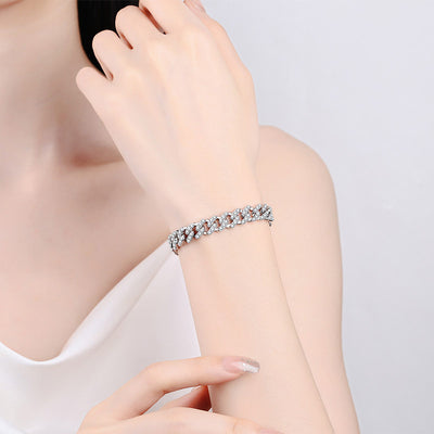 Pulsera de Eslabones Cubanos con Moissanita - Image 8