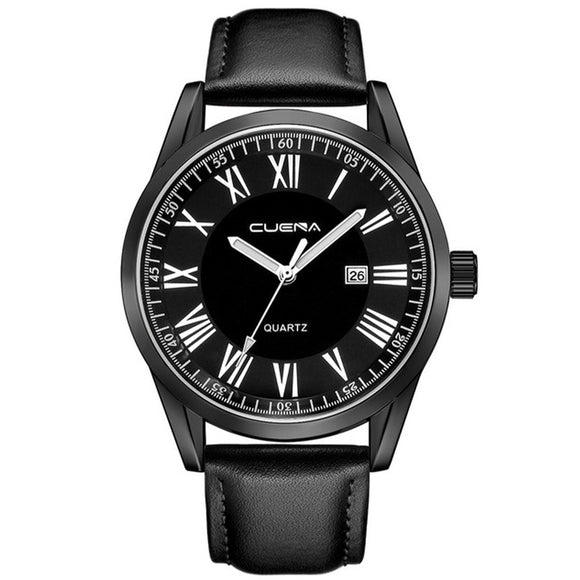 Reloj de Cuarzo para Hombre en Cuero Genuino