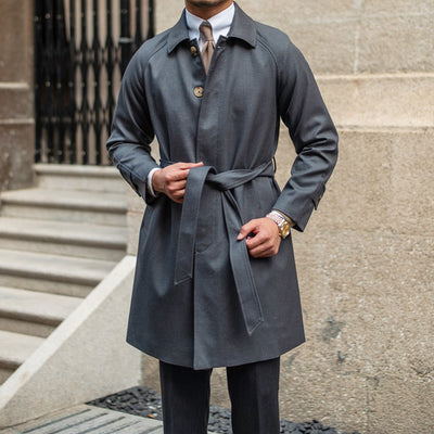 Abrigo Trench de Lana Sencillo Elegancia Atemporal - Image 4