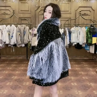 Abrigo Largo de Lana de Cordero para Mujer - Diseño Elegante y Cálido - Image 10