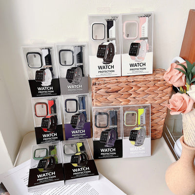 Correa y Funda Protectora de Silicona para Apple Watch SE 49mm