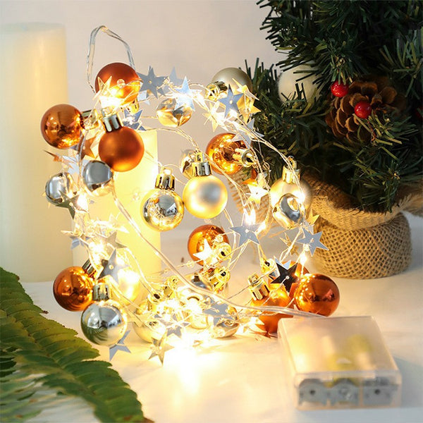 Cadena de Luces LED con Campanas Navideñas - Decoración Navideña Interior - Image 6