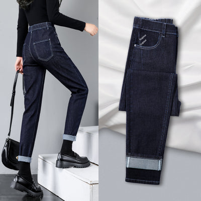 Jeans Mujer Cintura Alta Rectos Holgados - Primavera Verano Otoño - Image 9